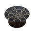 Black Cake Stand with Geometria Brass Inlay